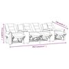 vidaXL Sill&oacute;n de masaje reclinable 4 plazas con portavasos crema