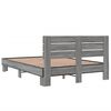 vidaXL Estructura cama madera ingenier&iacute;a metal gris Sonoma 135x190 cm