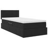 vidaXL Cama con almacenamiento Negro 100 x 200 cm Terciopelo
