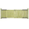 vidaXL Puertas de valla madera 2 uds de pino impregnada 300x100 cm
