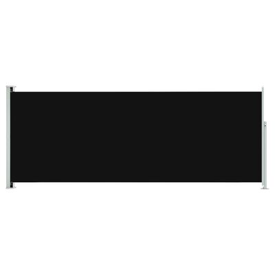 vidaXL Toldo lateral retráctil de jardín negro 117x300 cm