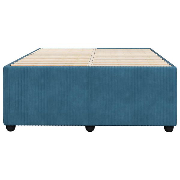 vidaXL Estructura de cama terciopelo azul oscuro 120x190 cm