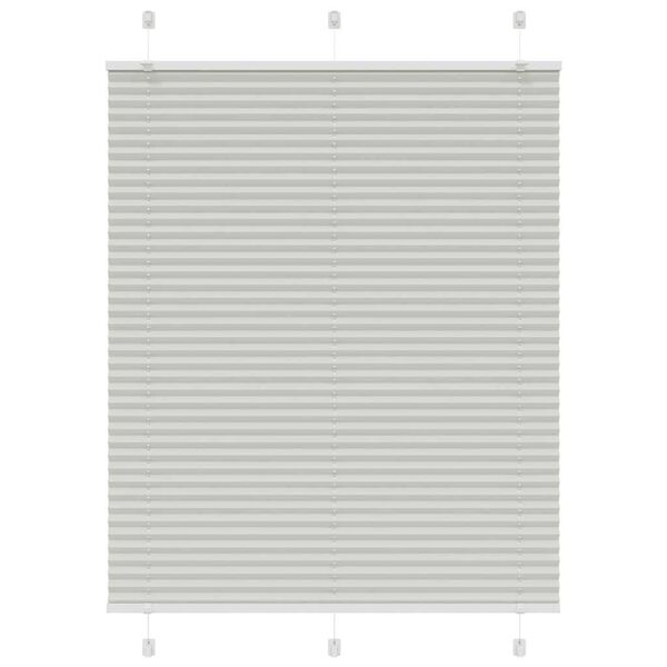 vidaXL Estor Plisado gris claro 105x100 cm Tela Ancho 104,4 cm