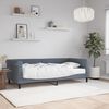 vidaXL Sof&aacute; cama con colch&oacute;n terciopelo gris oscuro 90x190 cm