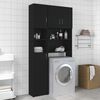 vidaXL Armario de ba&ntilde;o madera de ingenier&iacute;a negro 32x25,5x190 cm