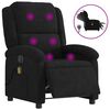 vidaXL Sill&oacute;n reclinable de masaje el&eacute;ctrico terciopelo negro