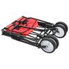 vidaXL Carrito de mano plegable de acero color rojo