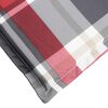 vidaXL Cojín de tumbona de tela Oxford a cuadros rojo 186x58x4 cm