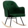 vidaXL Silla de comedor de terciopelo verde oscuro