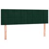vidaXL Cama box spring con colch&oacute;n terciopelo verde oscuro 140x190 cm