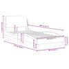 vidaXL Estructura de cama con cabecero Dover tela taupe 80x200cm