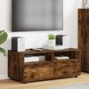 vidaXL Gabinete de TV con caj&oacute;n Roble ahumado 100 x 48 x 43 cm