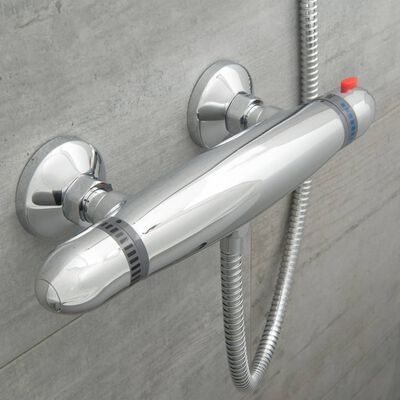 SCHÜTTE Grifo mezclador termostático para ducha SUPRA cromado
