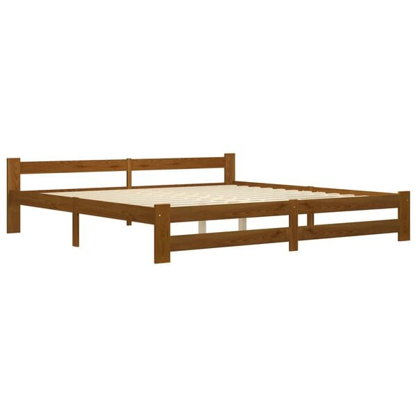 vidaXL Estructura cama sin colchón madera pino marrón miel 200x200 cm