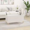 vidaXL Mesa de centro madera contrachapada blanco brillo 90x44,5x45 cm