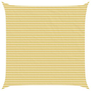 vidaXL Toldo Vela Amarillo y blanco 6 x 6 m HDPE