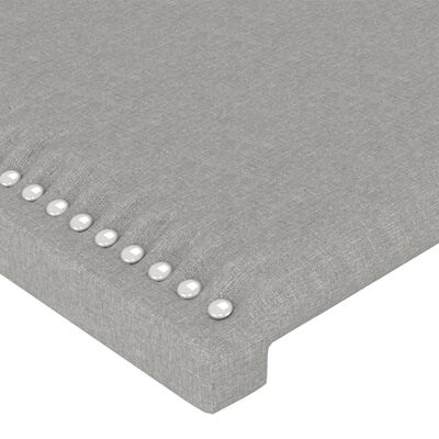 vidaXL Estructura de cama con cabecero de tela gris claro 200x200 cm