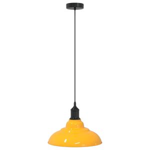 vidaXL L&aacute;mpara colgante regulable altura E27 amarillo brillante &Oslash; 31cm