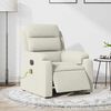 vidaXL Sill&oacute;n reclinable de masaje el&eacute;ctrico terciopelo color crema