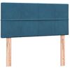 vidaXL Cama box spring con colch&oacute;n terciopelo azul oscuro 80x220 cm