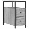 vidaXL Mesita de noche madera de ingenier&iacute;a gris Sonoma 30x60x60 cm