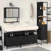 vidaXL Juego de muebles de ba&ntilde;o 4 pcs Roble negro Madera contrachapada