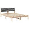 vidaXL Estructura de cama Negro y gris oscuro 150 x 200 cm