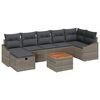 vidaXL Conjunto de sof&aacute;s de jard&iacute;n 8 uds. Gris rat&aacute;n sint&eacute;tico