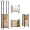 vidaXL Juego de Muebles de Ba&ntilde;o 4 uds. Roble Sonoma 40 x 36 x 200,5 cm