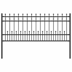 vidaXL Cerca con Anillo de Pinchos Negro 200 x 130 cm