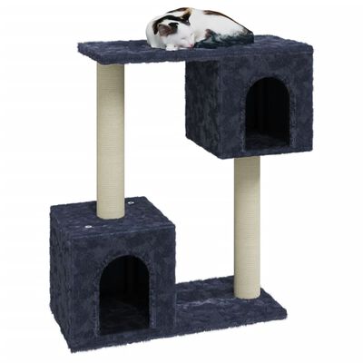 vidaXL Rascador para gatos con postes de sisal gris oscuro 60 cm