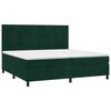 vidaXL Cama box spring con colch&oacute;n terciopelo verde oscuro 200x200 cm