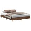 vidaXL Estructura de cama sin colch&oacute;n madera marr&oacute;n roble 140x200 cm