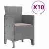 vidaXL Conjunto de Comedor de Jard&iacute;n 11 pcs Gris Claro Polipropileno