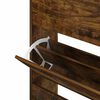 vidaXL Mueble zapatero madera contrachapada roble ahumado 63x24x147 cm