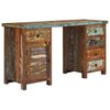 vidaXL Escritorio con pedestal madera maciza reciclada 140x50x77 cm