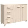 vidaXL Aparador HAMAR madera de pino maciza marr&oacute;n miel 113x40x80 cm
