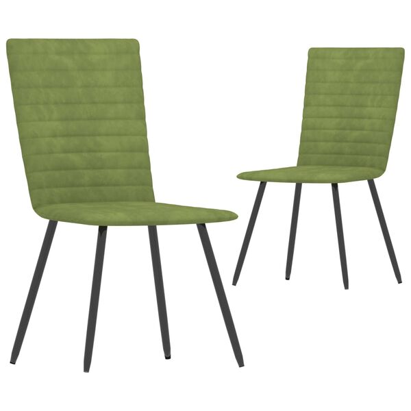 vidaXL Sillas de comedor 2 unidades terciopelo verde
