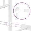 vidaXL Estructura cama sin colch&oacute;n con cabecero metal blanco 80x200 cm