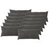 vidaXL Coj&iacute;n con almohada HEERLEN 12 uds. Gris oscuro Terciopelo