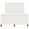 vidaXL Cama tipo Box Spring Manual Crema y Blanco 203 x 144 x 128 cm