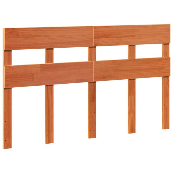 vidaXL Cama sin colch&oacute;n madera maciza pino marr&oacute;n cera 150x200 cm