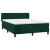 vidaXL Cama box spring con colch&oacute;n terciopelo verde oscuro 140x200 cm