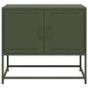 vidaXL Mueble para TV de acero verde oliva 68,5x39x60,5 cm
