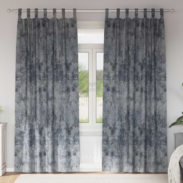 vidaXL Cortinas de Terciopelo 2 pcs Gris plata 225 x 140 cm Terciopelo