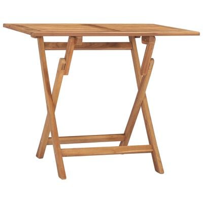 vidaXL Mesa de comedor plegable para jardín madera de teca 90x60x75 cm