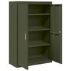 vidaXL Armario de almacenamiento 2 pcs Verde Oliva 90 x 40 x 140 cm