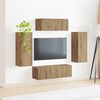 vidaXL Conjunto de mueble de TV 4 pcs Roble artesanal