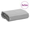 vidaXL Lona gris 3x5 m 650 g/m&sup2;