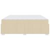 vidaXL Estructura de cama con colch&oacute;n Crema 200 x 200 cm tela